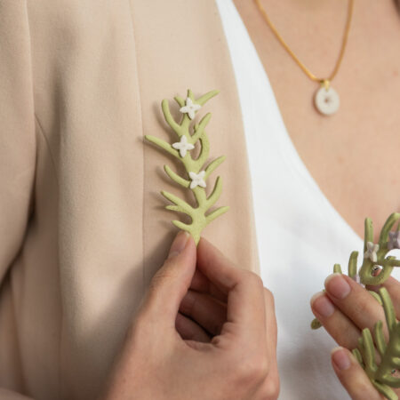 Handmade Jewelry Maleni Atelier Rosemary Wedding brooch