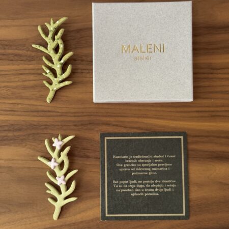 Handmade Jewelry Maleni Atelier Rosemary Wedding brooch